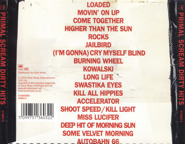 Primal Scream : Dirty Hits (CD, Comp)