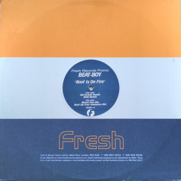 Beat-Boy : Roof Is On Fire (12", Promo)