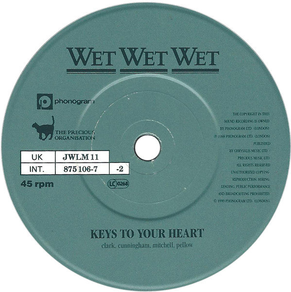 Wet Wet Wet : Hold Back The River (7", Single, Ltd, Mar)