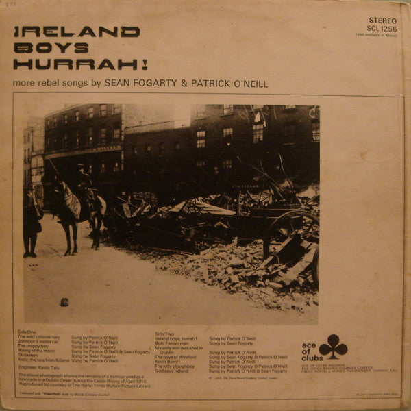 Sean Fogarty & Patrick O'Neill : Ireland Boys Hurrah! (LP, Album)