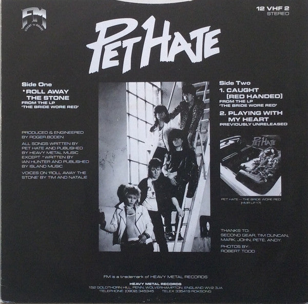 Pet Hate : Roll Away The Stone (12", Single)