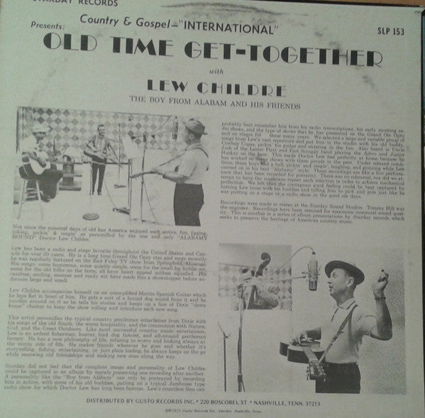 Lew Childre : Old Time Get-Together (LP)