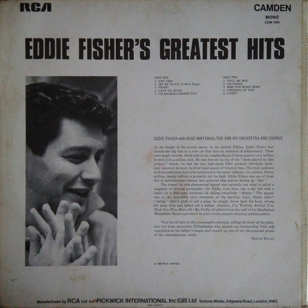 Eddie Fisher : Greatest Hits (LP, Comp, Mono)