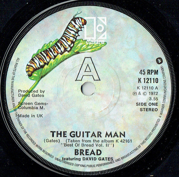 Bread Featuring David Gates : The Guitar Man (7", Sol)