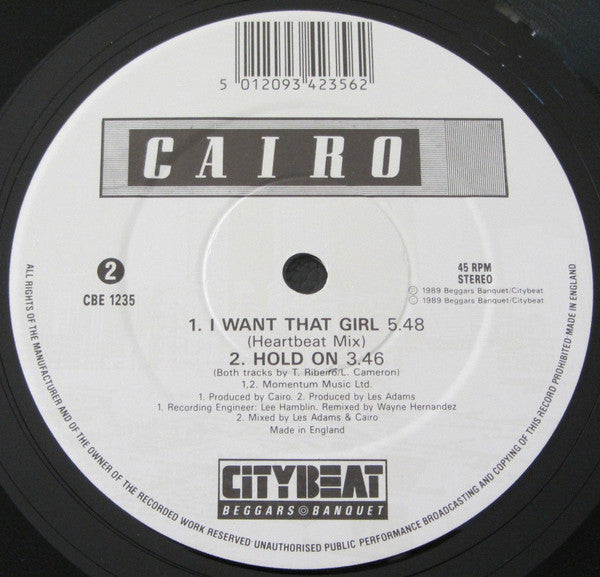 Cairo (2) : I Want That Girl (12")