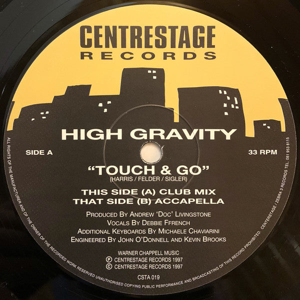 High Gravity : Touch & Go (12", Ltd)