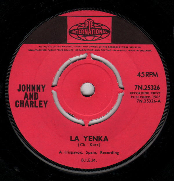 Johnny & Charley : La Yenka / Baila La Yenka (7", Single, Pus)