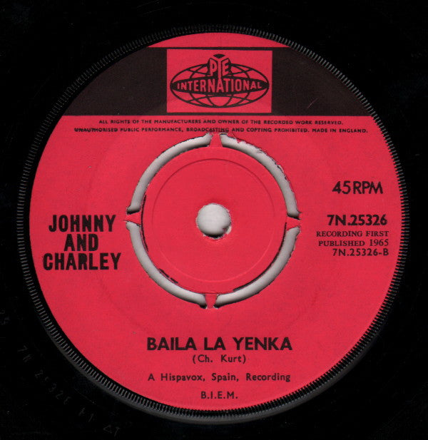 Johnny & Charley : La Yenka / Baila La Yenka (7", Single, Pus)