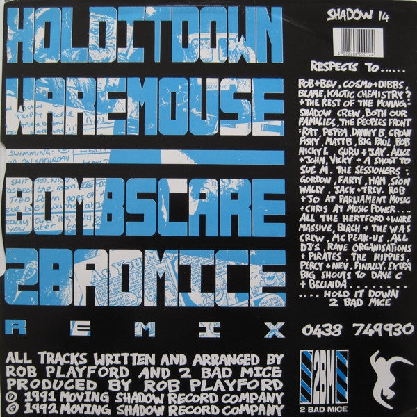 2 Bad Mice : Hold It Down (12")