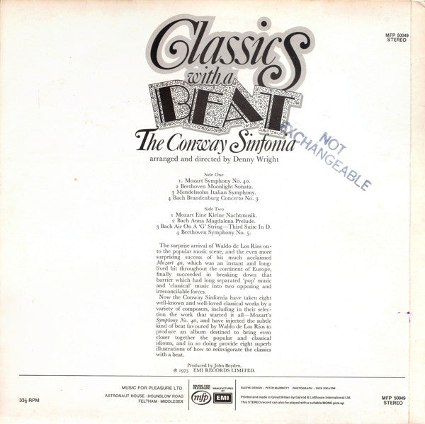 The Conway Sinfonia : Classics With A Beat (LP)
