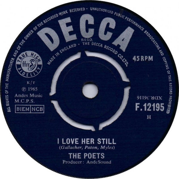The Poets (2) : I Am So Blue (7", Single, Mono)