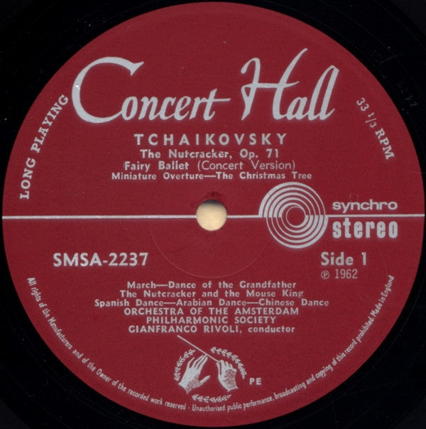 Pyotr Ilyich Tchaikovsky, Amsterdam Philharmonic Society Orchestra, Gianfranco Rivoli : The Nutcracker - Fairy Ballet In 2 Acts (Concert Version) (LP)