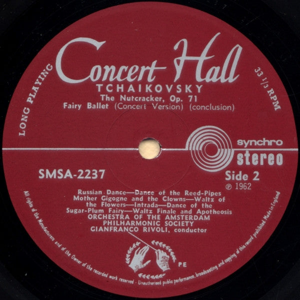 Pyotr Ilyich Tchaikovsky, Amsterdam Philharmonic Society Orchestra, Gianfranco Rivoli : The Nutcracker - Fairy Ballet In 2 Acts (Concert Version) (LP)
