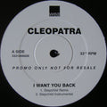 Cleopatra : I Want You Back (12", Promo)