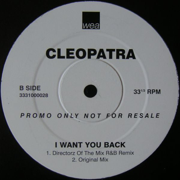 Cleopatra : I Want You Back (12", Promo)