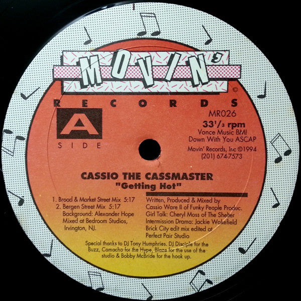 Cassio The Cassmaster : Getting Hot (12")