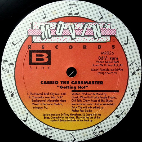 Cassio The Cassmaster : Getting Hot (12")
