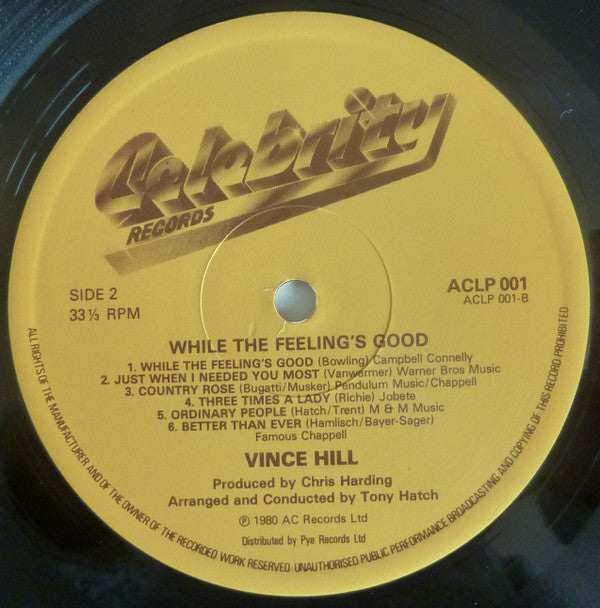 Vince Hill : While The Feeling's Good (LP, Album)