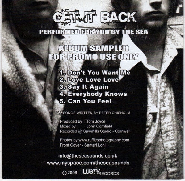 The Sea (3) : Get It Back (Album Sampler) (CD, Promo, Smplr)