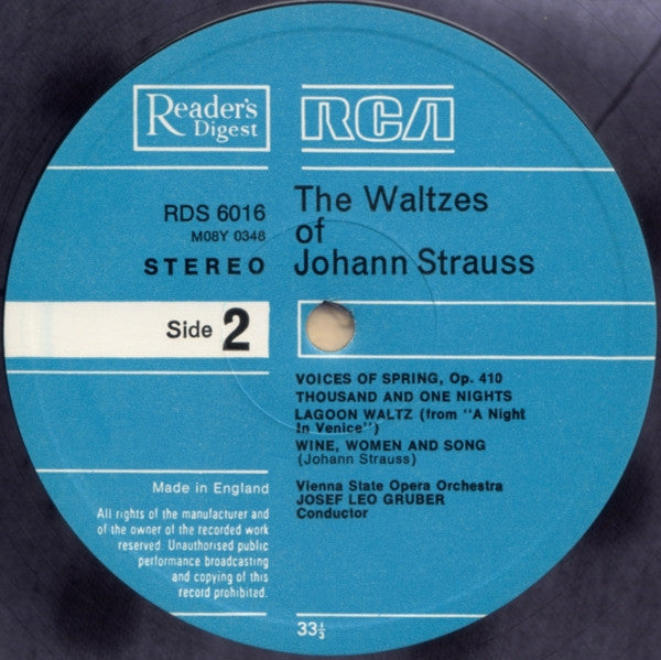 Orchester Der Wiener Staatsoper Conducted By Josef Leo Gruber, Johann Strauss Jr. : The World's Great Waltzes - The Waltzes Of Johann Strauss (LP)