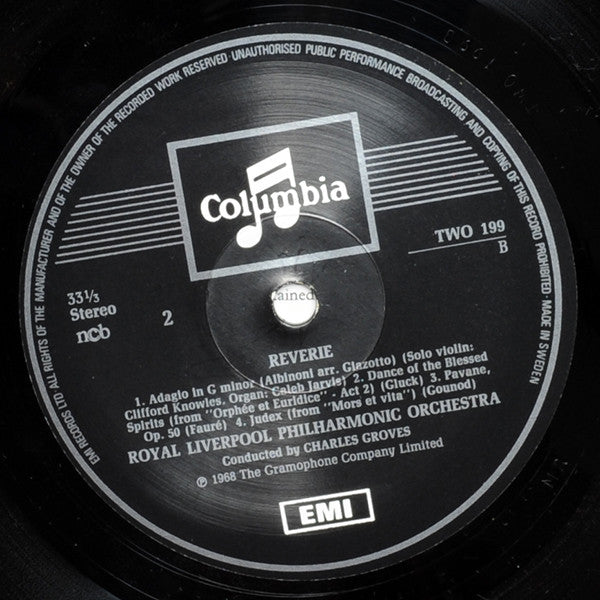 Royal Liverpool Philharmonic Orchestra, Sir Charles Groves : Reverie (LP, Album, RE)