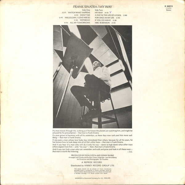 Frank Sinatra : My Way (LP, Album, RE)