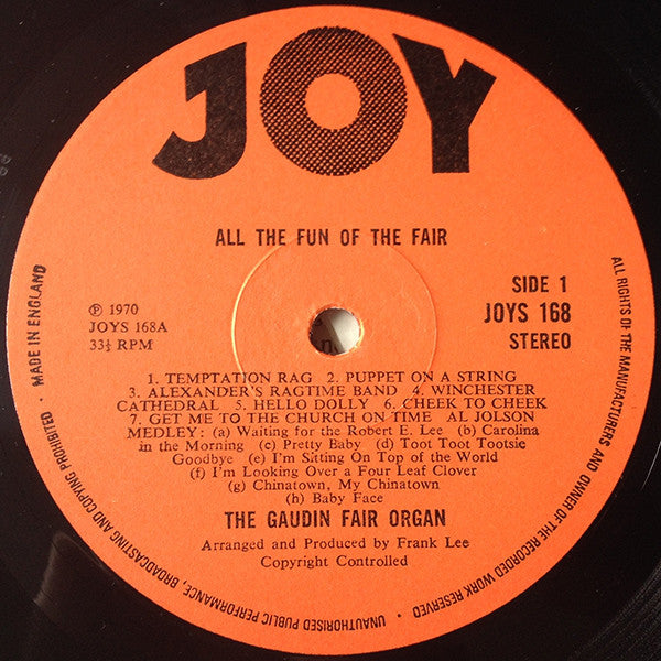 The Gaudin Fair Organ : All The Fun Of The Fair (LP)