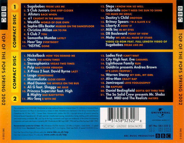 Various : Top Of The Pops Spring 2002 (2xCD, Comp)