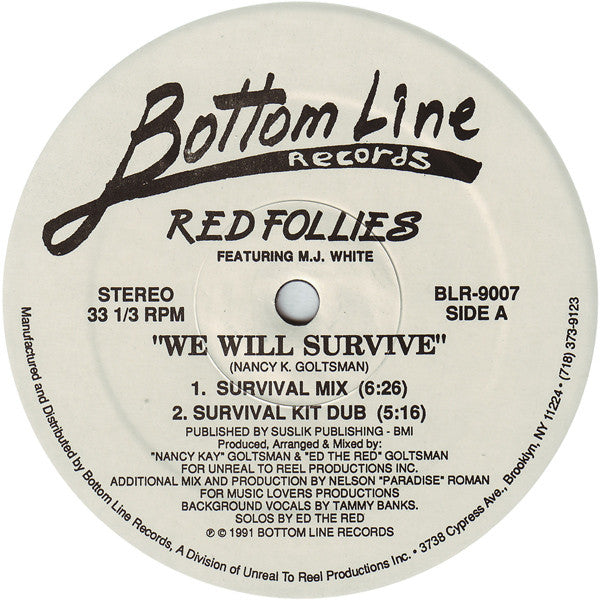 Red Follies Featuring MJ White : We Will Survive (12")