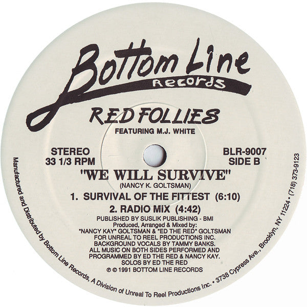 Red Follies Featuring MJ White : We Will Survive (12")