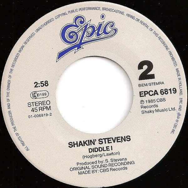 Shakin' Stevens : Turning Away (7", Single)