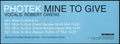 Photek : Mine To Give (2x12", Promo)