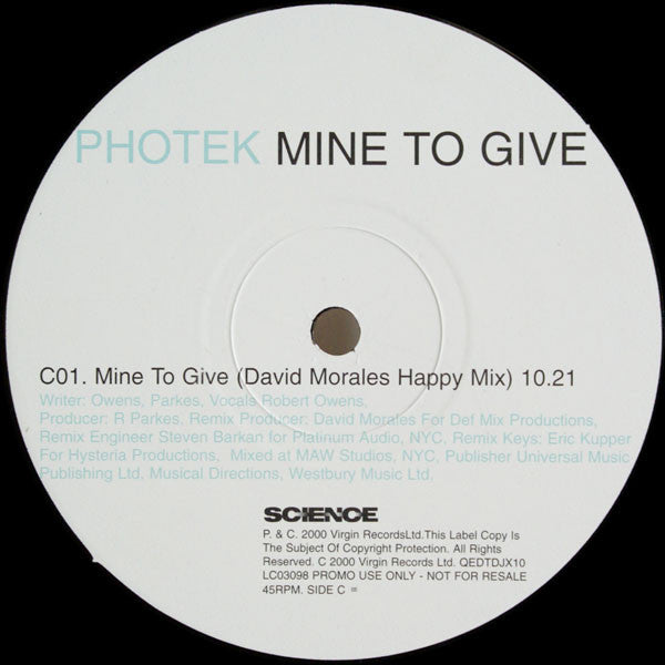 Photek : Mine To Give (2x12", Promo)
