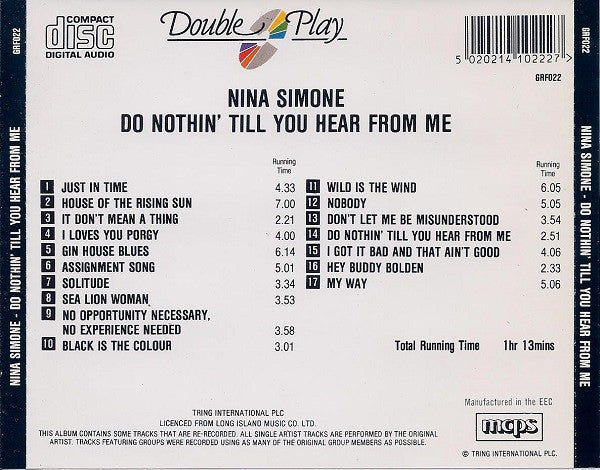 Nina Simone : Do Nothin' Till You Hear From Me (CD, Comp)