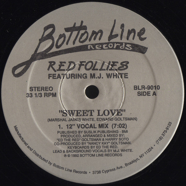 Red Follies Featuring MJ White : Sweet Love (12")