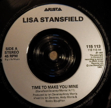 Lisa Stansfield : Time To Make You Mine (7", Single, Inj)
