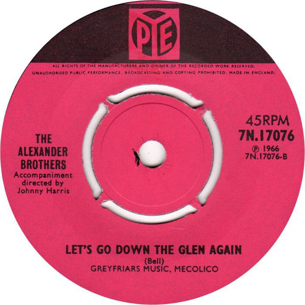 The Alexander Brothers : These Are My Mountains (7", Single, Pus)