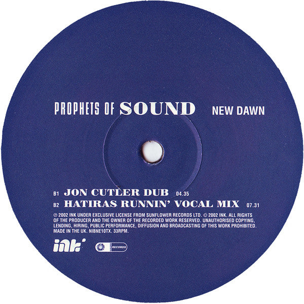 Prophets Of Sound : New Dawn (Remixes) (12", Single)