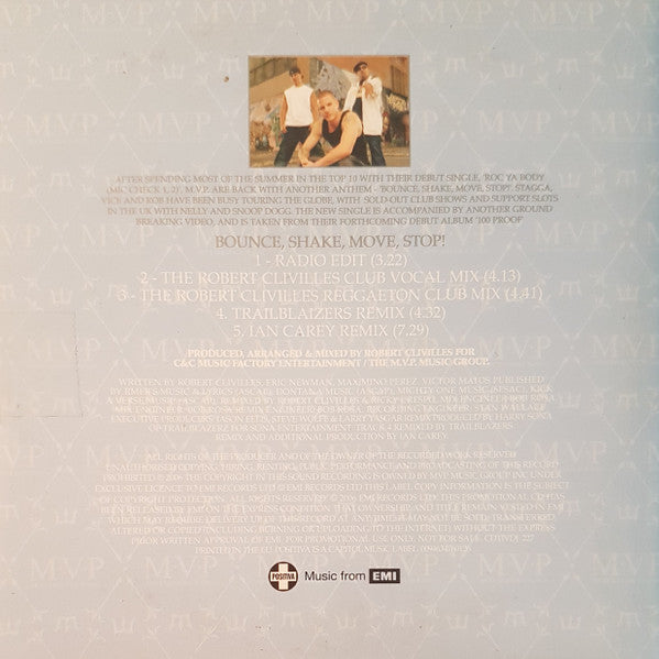 M.V.P. : Bounce, Shake, Move, Stop! (CD, Single, Promo, Car)
