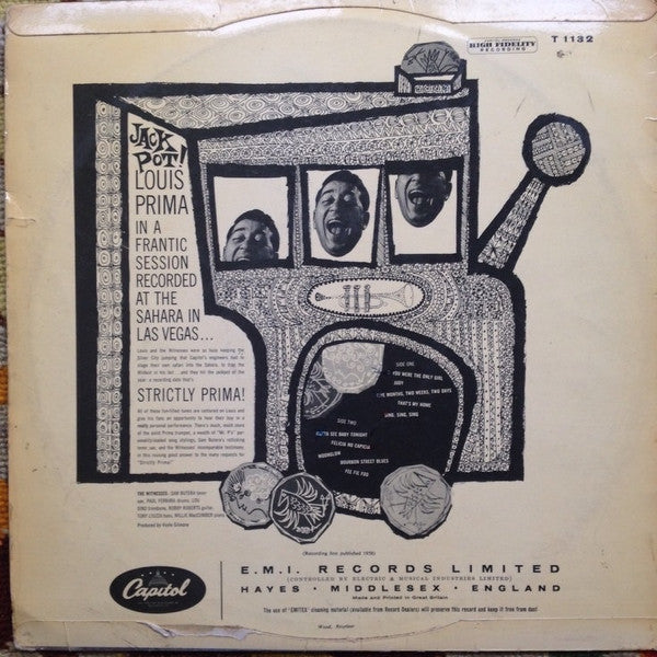 Louis Prima With Sam Butera And The Witnesses : Strictly Prima! (LP, Album, Mono)