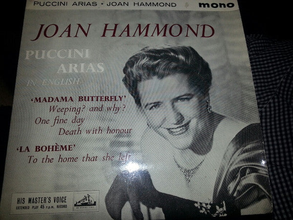 Joan Hammond : Puccini Arias In English (7", EP)