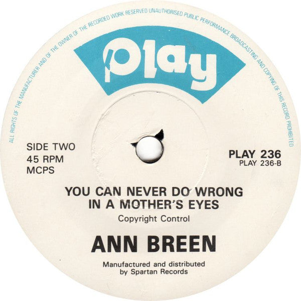 Ann Breen : I Wish All My Children Were Babies Again (7", Single)