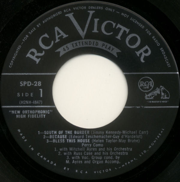 Perry Como : Kleenex Tissues Presents The Perry Como "Highlighter" (7", EP)
