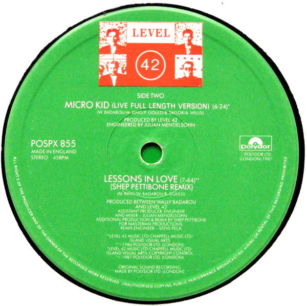 Level 42 : To Be With You Again (12")