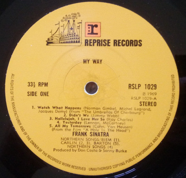 Frank Sinatra : My Way (LP, Album, Ste)