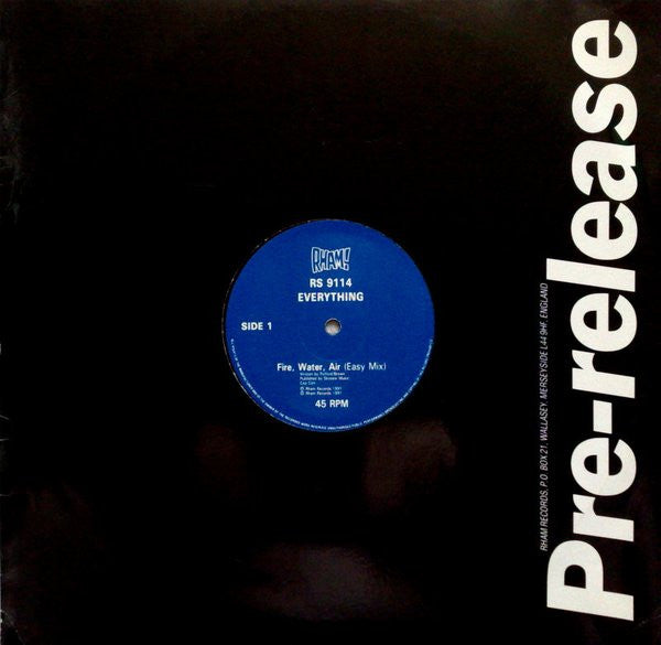 Everything : Fire, Water, Air (12")