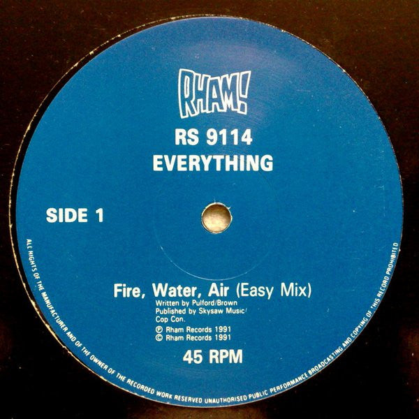 Everything : Fire, Water, Air (12")