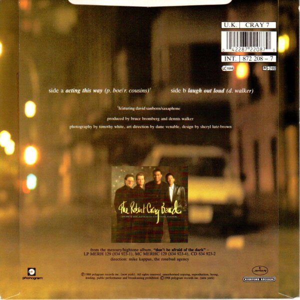 The Robert Cray Band : Acting This Way (7", Single)