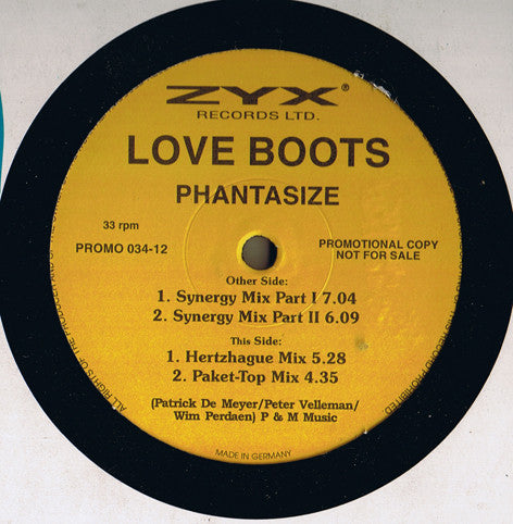 Love Boots : Phantasize (12", Promo)