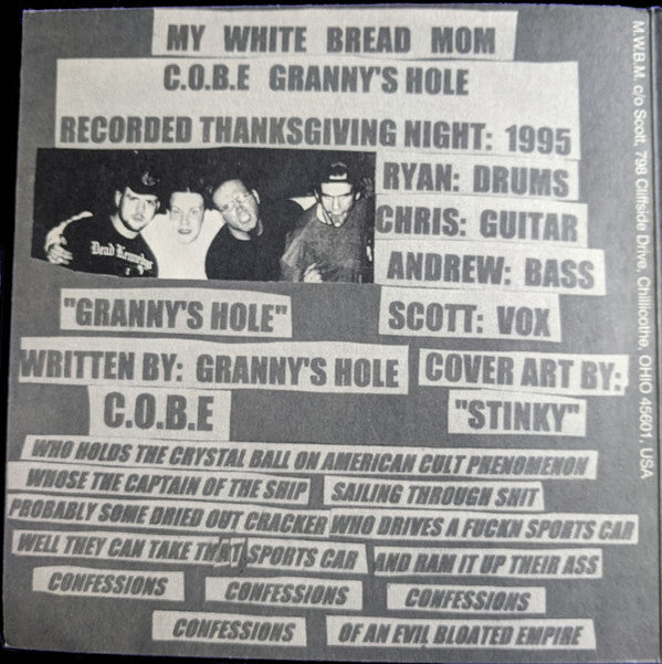 My White Bread Mom / Divers : C.O.B.E./Cleaner (7", EP)